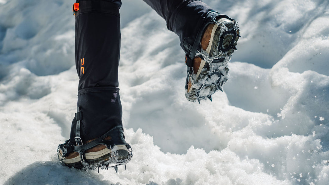 Crampons running in snow